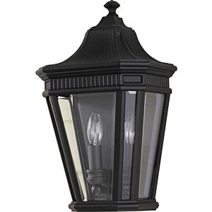 Feiss Cotswold Lane Collection 10 Inch Outdoor Lantern   in Black Finish