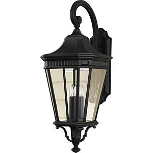 Feiss Cotswold Lane Collection 12 Inch Outdoor Lantern   Black Finish