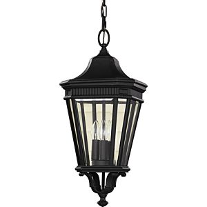 Feiss Cotswold Lane Collection 10 Inch Outdoor Lantern   Black Finish