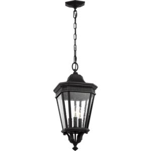 Feiss Cotswold Lane 9.5 Inch 3 Light Outdoor Hanging Lantern in Black