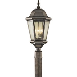 Generation Lighting Martinsville 3-Light Post Lantern in Corinthian Bronze