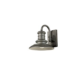 Feiss Redding Station 9.7 Inch Outdoor Wall Lantern in Tarnished Silver