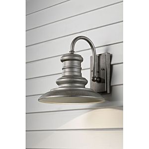 Feiss Redding Station LED Outdoor Wall Light in Tarnished Silver