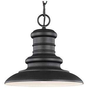 Feiss Redding Station Contemporary Outdoor Hanging Light in Textured Black
