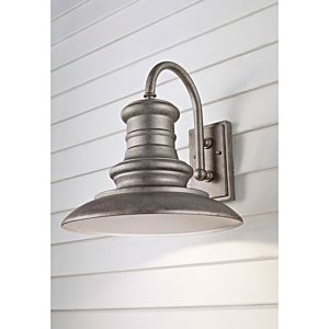 Generation Lighting Redding Station LED 15" Outdoor Wall Light in Tarnished Silver