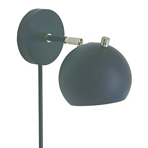  Orwell Wall Lamp in Black with Satin Nickel Accents