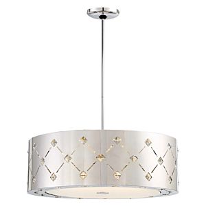 George Kovacs Crowned 23 Inch Pendant Light in Chrome