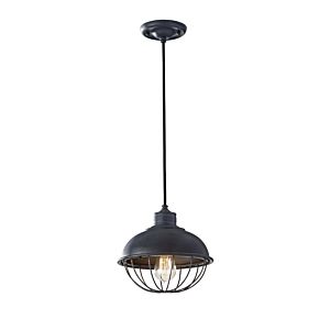 Feiss Urban Renewal Mini Pendant in Antique Forged Iron