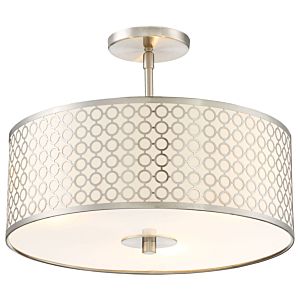 George Kovacs Dots 16 Inch Semi Flush Ceiling Light in Brushed Nickel