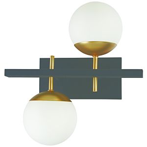  Alluria Bathroom Vanity Light in Weathered Black with Autumn Gold