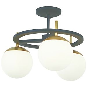  Alluria Ceiling Light in Weathered Black with Autumn Gold