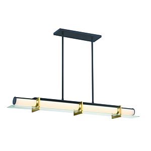George Kovacs Midnight Gold Kitchen Island Light in Sand Coal and Honey Gold