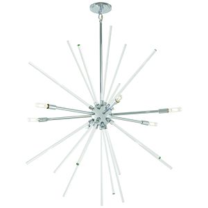 George Kovacs Spiked 6 Light 35 Inch Pendant Light in Chrome