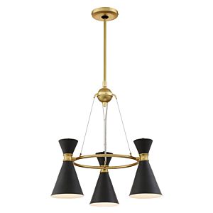George Kovacs Conic 3 Light Transitional Chandelier in Honey Gold
