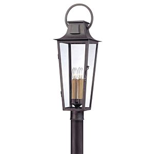 Troy Parisian Square 4 Light 30 Inch Outdoor Post Light in Aged Pewter