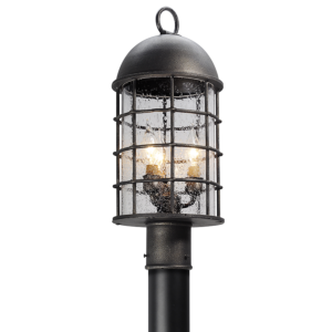 Troy Charlemagne 3 Light 21 Inch Outdoor Post Light in Aged Pewter