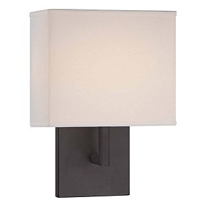 George Kovacs Squared Fabric LED Wall Sconce in Bronze