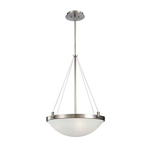 George Kovacs Suspended 4 Light 21 Inch Pendant Light in Brushed Nickel