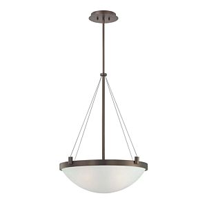 George Kovacs Suspended 4 Light 21 Inch Pendant Light in Copper Bronze Patina