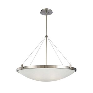 George Kovacs Suspended 6 Light 35 Inch Pendant Light in Brushed Nickel
