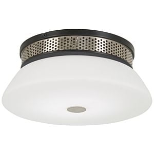 George Kovacs Tauten Ceiling Light in Coal with Brushed Nickel