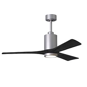 Patricia 6-Speed DC 60" Ceiling Fan w/ Integrated Light Kit in Brushed Nickel with Matte Black blades