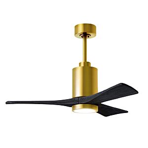 Patricia 6-Speed DC 42" Ceiling Fan w/ Integrated Light Kit in Brushed Brass with Matte Black blades