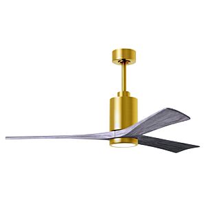 Patricia 6-Speed DC 60" Ceiling Fan w/ Integrated Light Kit in Brushed Brass with Barnwood Tone blades