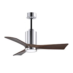 Patricia 1-Light 42" Ceiling Fan in Polished Chrome