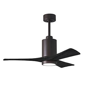 Patricia 6-Speed DC 42" Ceiling Fan w/ Integrated Light Kit in Textured Bronze with Matte Black blades