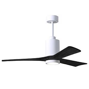 Patricia 6-Speed DC 52" Ceiling Fan w/ Integrated Light Kit in White with Matte Black blades