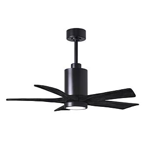 Patricia 6-Speed DC 42" Ceiling Fan w/ Integrated Light Kit in Matte Black with Matte Black blades