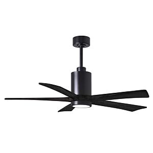 Patricia 6-Speed DC 52" Ceiling Fan w/ Integrated Light Kit in Matte Black with Matte Black blades
