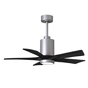 Patricia 6-Speed DC 42" Ceiling Fan w/ Integrated Light Kit in Brushed Nickel with Matte Black blades