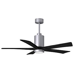 Patricia 6-Speed DC 52" Ceiling Fan w/ Integrated Light Kit in Brushed Nickel with Matte Black blades