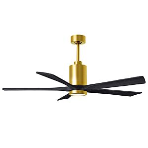 Patricia 6-Speed DC 60" Ceiling Fan w/ Integrated Light Kit in Brushed Brass with Matte Black blades