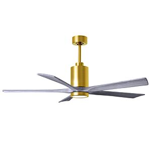 Patricia 6-Speed DC 60" Ceiling Fan w/ Integrated Light Kit in Brushed Brass with Barnwood Tone blades