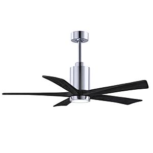 Patricia 6-Speed DC 52" Ceiling Fan w/ Integrated Light Kit in Polished Chrome with Matte Black blades