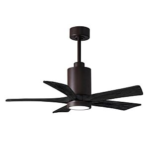 Patricia 6-Speed DC 42" Ceiling Fan w/ Integrated Light Kit in Textured Bronze with Matte Black blades