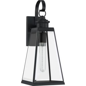 Paxton 1-Light Outdoor Wall Lantern in Matte Black