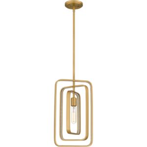 Dupree 1-Light Mini Pendant in Brushed Weathered Brass
