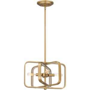 Dupree 4-Light Pendant in Brushed Weathered Brass