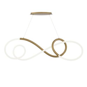 Solo 1-Light LED Pendant in Aged Brass