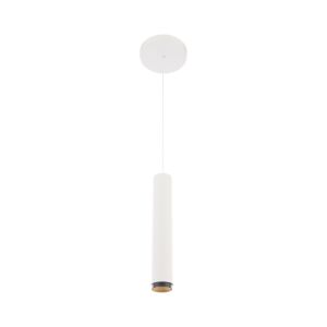 Silo Pendants 1-Light LED Pendant in White with Black