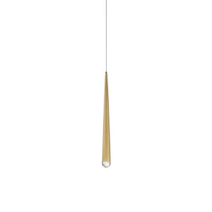 Cascade 1-Light LED Mini Pendant in Aged Brass