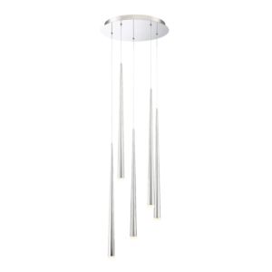 Modern Forms Cascade 5 Light 17 Inch in Polished Nickel