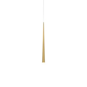 Cascade 1-Light LED Mini Pendant in Aged Brass