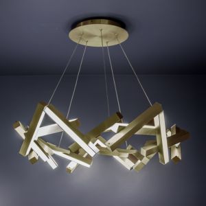 Chaos 21-Light 34" in Aged Brass