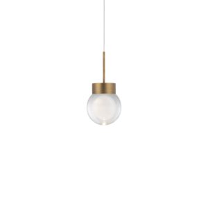 Modern Forms Double Bubble Pendant Light in Aged Brass