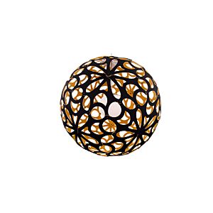 Modern Forms Groovy 24 Inch Pendant Light in Black and Gold and Aged